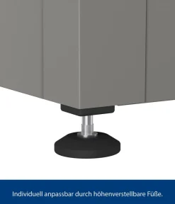Hörmann Aufbewahrungsboxen - Gartenbox Juno Modern 1620, 700 Liter, ca. B166/H72,5/T87,5 cm Graualuminium