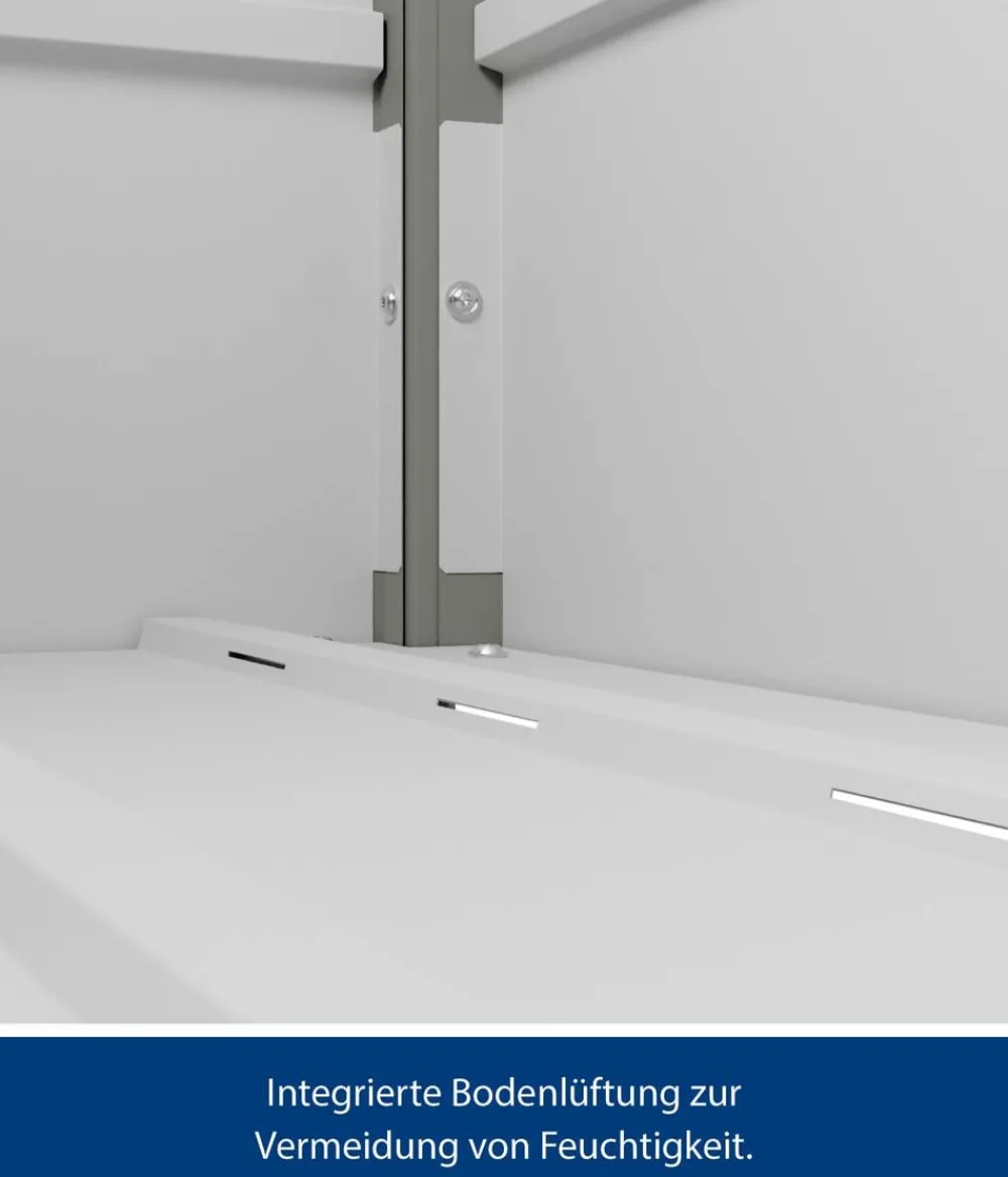 Hörmann Aufbewahrungsboxen - Gartenbox Juno Modern 1620, 700 Liter, ca. B166/H72,5/T87,5 cm Graualuminium