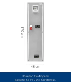 Hörmann Juno/EcoStar Juno/Euroline Elektropanel mit 3-Phasen-Wechselstrom, ca. B47/H170/T2 cm Silber Clearance