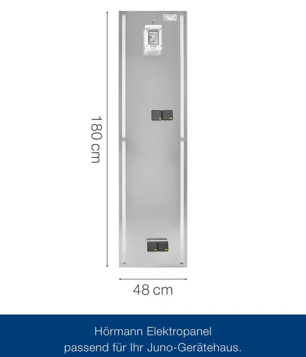 Hörmann Zubehör & Ausstattung - Juno Elektropanel mit 1-Phasen-Wechselstrom, ca. B47/H180/T2 cm Silber
