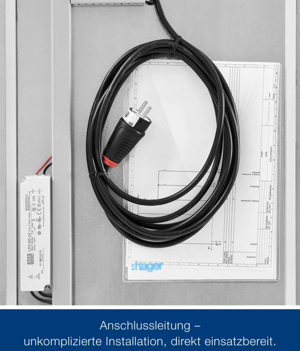 Hörmann Zubehör & Ausstattung - Juno Elektropanel mit 1-Phasen-Wechselstrom, ca. B47/H180/T2 cm Silber