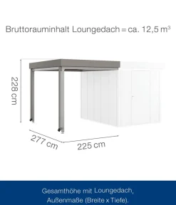 Hörmann Juno Loungedach für JFD6/10/13, ca. B225/H220/T277 cm Graualuminium Outlet