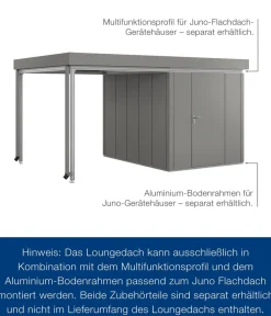 Hörmann Juno Loungedach für JFD6/10/13, ca. B225/H220/T277 cm Graualuminium Outlet