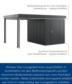 Hörmann Dachzubehör - Juno Loungedach für JFD6/10/13, ca. B225/H220/T277 cm Anthrazit