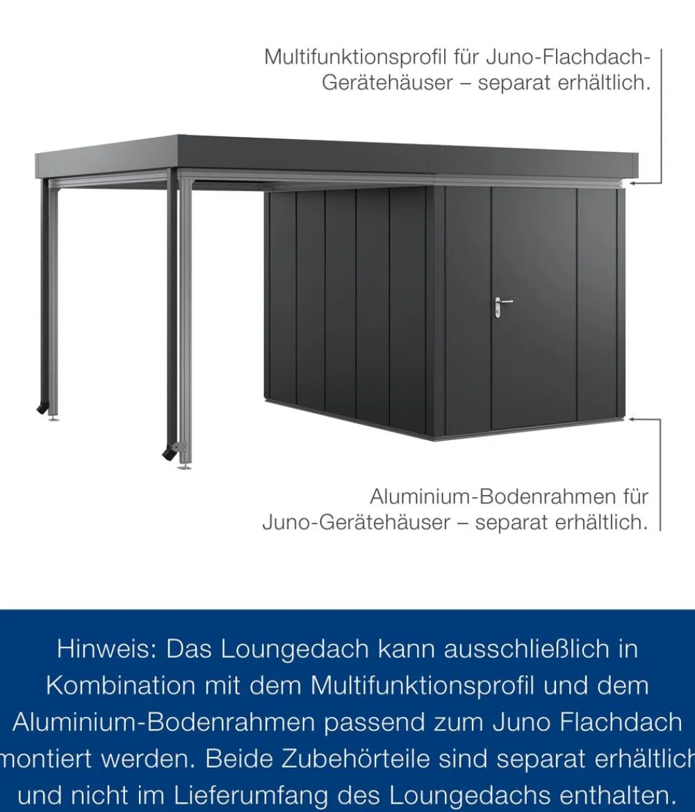 Hörmann Dachzubehör - Juno Loungedach für JFD6/10/13, ca. B225/H220/T277 cm Anthrazit