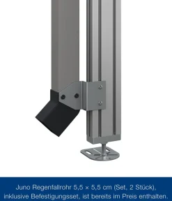 Hörmann Dachzubehör - Juno Loungedach für JFD5/9/12, ca. B321/H220/T229 cm Graualuminium