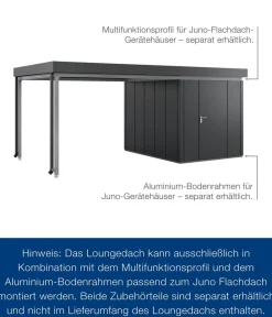 Hörmann Dachzubehör - Juno Loungedach für JFD6/10/13, ca. B321/H220/T277 cm Anthrazit