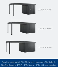Hörmann Dachzubehör - Juno Loungedach für JFD6/10/13, ca. B321/H220/T277 cm Anthrazit