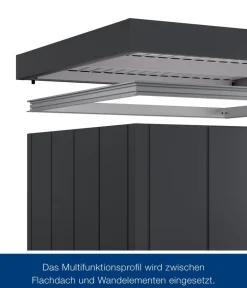 Hörmann Juno Multifunktionsprofil für JFD8, ca. B262/T166 cm Silber