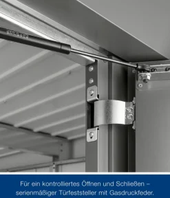 Hörmann Gartenhäuser & Gerätehäuser > Metallgerätehaus Juno JSD9 M-Sk Motiv Modern, ca. B285/H227/T237 cm