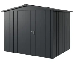 Hörmann Gartenhäuser & Gerätehäuser - Metallgerätehaus Juno JSD9 M-Sk Motiv Modern, ca. B285/H227/T237 cm Anthrazit