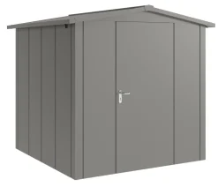Hörmann Gartenhäuser & Gerätehäuser - Metallgerätehaus Juno JSD5 L-Sk Motiv Design, ca. B237/H223/T229 cm Graualuminium