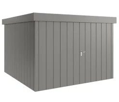 Hörmann Metallgerätehaus Juno JFD14 M-Sk Motiv Modern mit Doppeltür, ca. B325/H222/T325 cm Graualuminium Discount