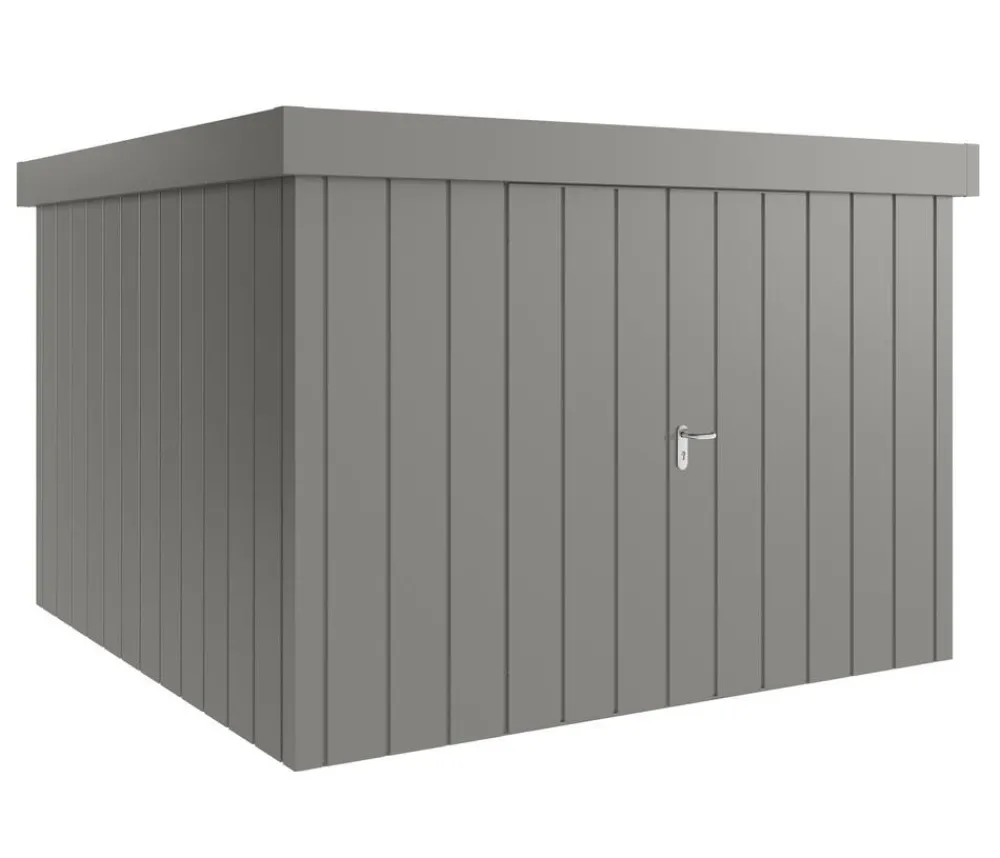 Hörmann Metallgerätehaus Juno JFD14 M-Sk Motiv Modern mit Doppeltür, ca. B325/H222/T325 cm Graualuminium Discount