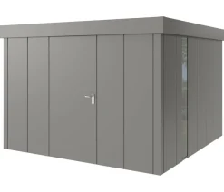 Hörmann Metallgerätehaus Juno JFD14 L-Sk Motiv Design bodentiefes Fenster, ca. B325/H222/T325 cm Graualuminium Best