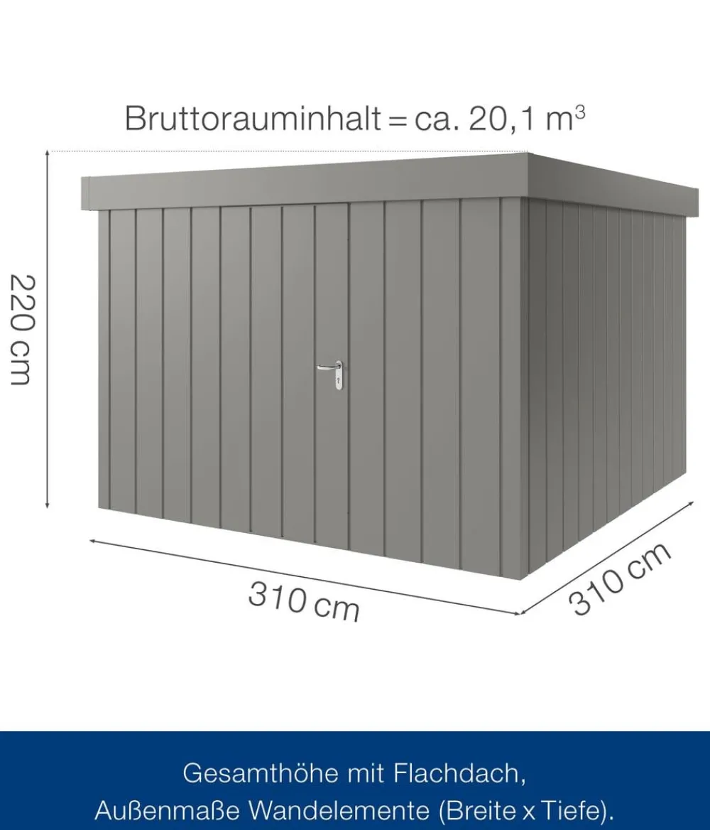 Hörmann Metallgerätehaus Juno JFD14 M-Sk Motiv Modern, ca. B325/H222/T325 cm Graualuminium Online