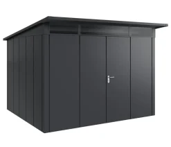 Hörmann Gartenhäuser & Gerätehäuser > Metallgerätehaus Juno JPD13 L-Sk Motiv Design mit Doppeltür, ca. B325/H232/T310 cm