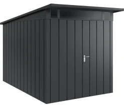 Hörmann Gartenhäuser & Gerätehäuser - Metallgerätehaus Juno JPD7 M-Sk Motiv Modern mit Doppeltür, ca. B229/H232/T358 cm Anthrazit