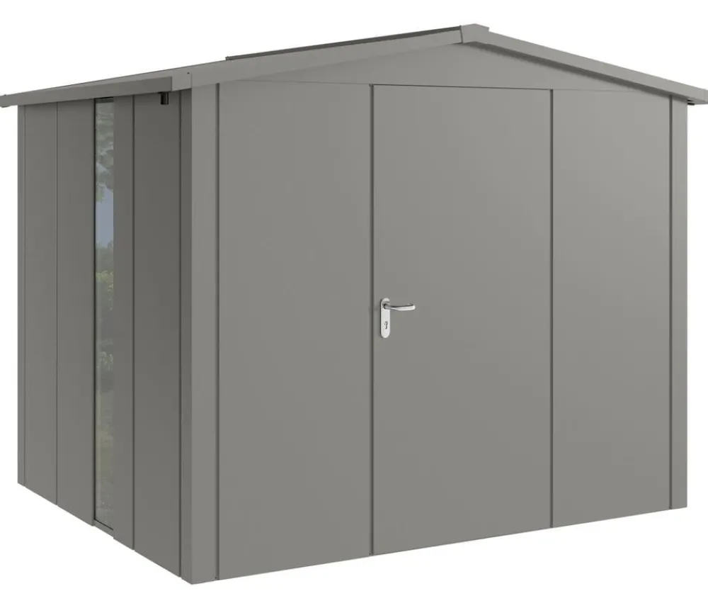 Hörmann Gartenhäuser & Gerätehäuser > Metallgerätehaus Juno JSD9 L-SK Motiv Design bodentiefes Fenster, ca. B285/H227/T237 cm