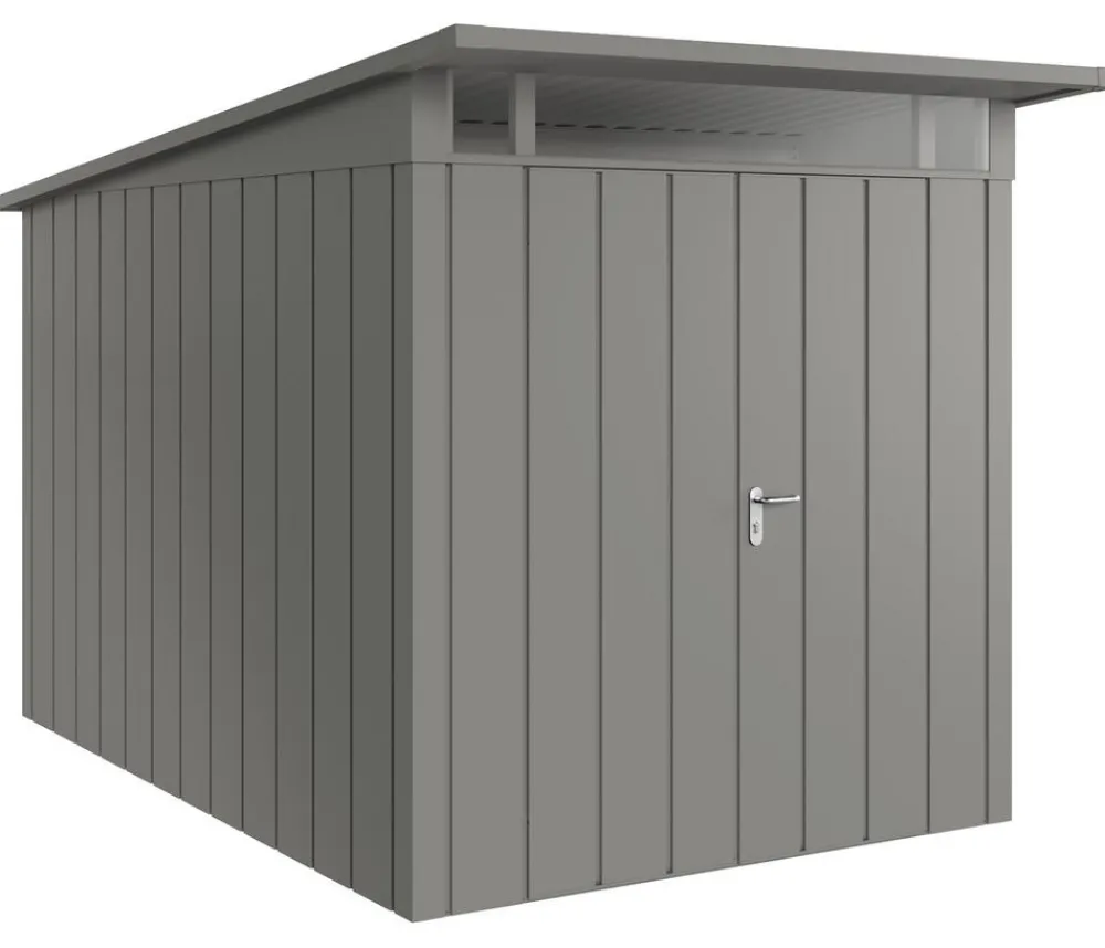 Hörmann Metallgerätehaus Juno JPD7 M-Sk Motiv Modern mit Doppeltür, ca. B229/H232/T358 cm Graualuminium Best
