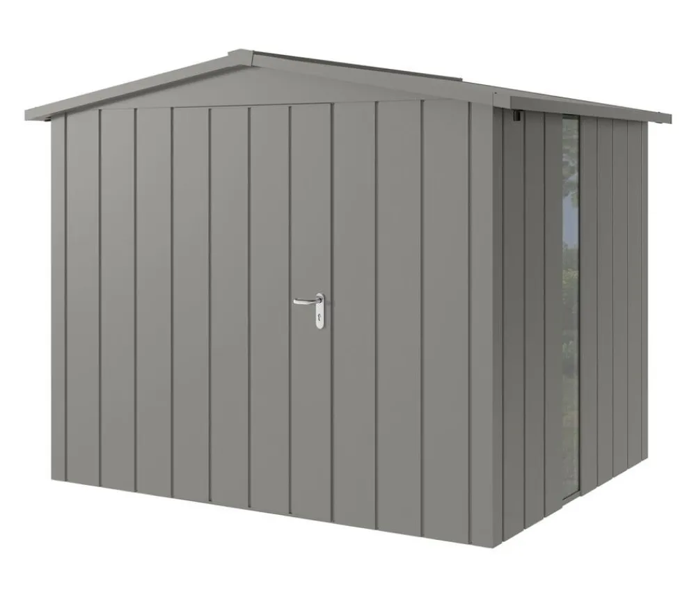Hörmann Gartenhäuser & Gerätehäuser > Metallgerätehaus Juno JSD9 M-Sk Motiv Modern bodentiefes Fenster, ca. B285/H227/T237 cm