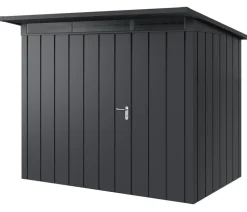 Hörmann Gartenhäuser & Gerätehäuser - Metallgerätehaus Juno JPD8 M-Sk Motiv Modern, ca. B277/H224/T214 cm Anthrazit
