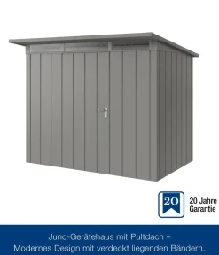 Hörmann Gartenhäuser & Gerätehäuser > Metallgerätehaus Juno JPD8 L-Sk Motiv Design, ca. B277/H224/T214 cm