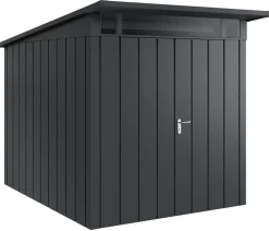 Hörmann Gartenhäuser & Gerätehäuser - Metallgerätehaus Juno JPD6 M-Sk Motiv Modern mit Doppeltür, ca. B229/H232/T310 cm Anthrazit