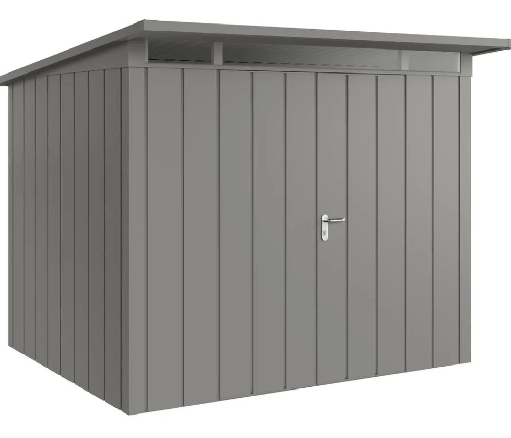 Hörmann Gartenhäuser & Gerätehäuser - Metallgerätehaus Juno JPD9 M-Sk Motiv Modern mit Doppeltür, ca. B277/H224/T262 cm Graualuminium