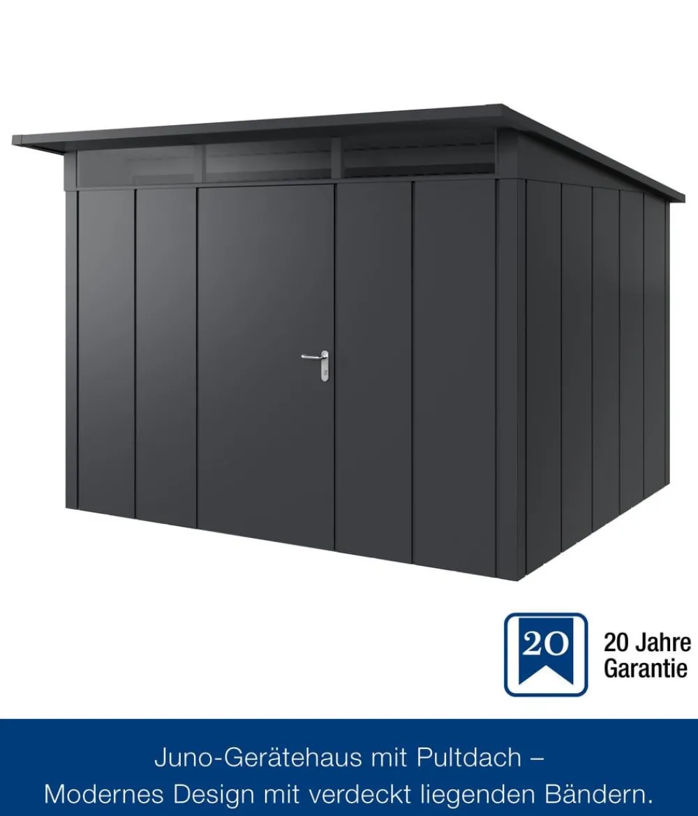 Hörmann Gartenhäuser & Gerätehäuser > Metallgerätehaus Juno JPD13 L-Sk Motiv Design, ca. B325/H232/T310 cm