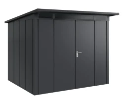 Hörmann Gartenhäuser & Gerätehäuser > Metallgerätehaus Juno JPD9 L-Sk Motiv Design mit Doppeltür, ca. B277/H224/T262 cm