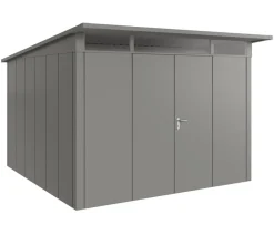 Hörmann Gartenhäuser & Gerätehäuser - Metallgerätehaus Juno JPD6 L-Sk Motiv Design mit Doppeltür, ca. B229/H232/T310 cm Anthrazit