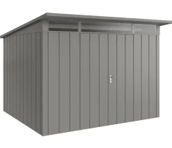 Hörmann Metallgerätehaus Juno JPD13 M-Sk Motiv Modern mit Doppeltür, ca. B325/H232/T310 cm Graualuminium Outlet