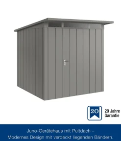 Hörmann Gartenhäuser & Gerätehäuser > Metallgerätehaus Juno mit Lichtband & Doppeltür JFD11 M-Sk, ca. B277/H239/T325 cm