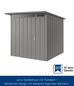 Hörmann Gartenhäuser & Gerätehäuser > Metallgerätehaus Juno JPD5 M-Sk Motiv Modern, ca. B229/H224/T262 cm