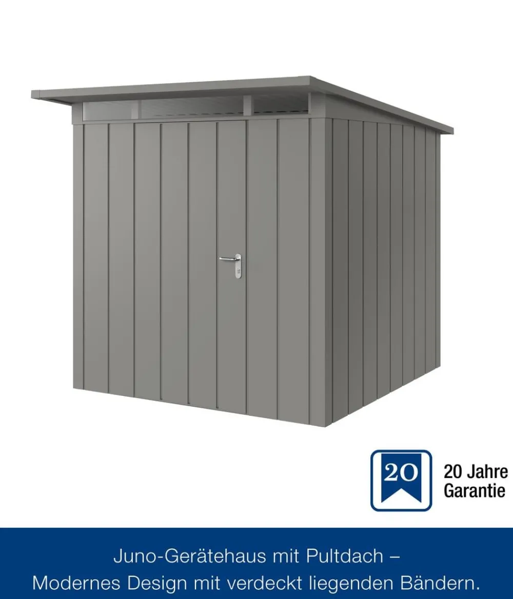 Hörmann Gartenhäuser & Gerätehäuser > Metallgerätehaus Juno JPD5 M-Sk Motiv Modern, ca. B229/H224/T262 cm