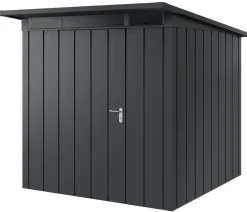 Hörmann Gartenhäuser & Gerätehäuser > Metallgerätehaus Juno JPD10 L-Sk Motiv Design mit Doppeltür, ca. B277/H232/T310 cm