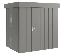 Hörmann Gartenhäuser & Gerätehäuser > Metallgerätehaus Juno JFD4 M-Sk Motiv Modern bodentiefes Fenster, ca. B229/H222/T181 cm