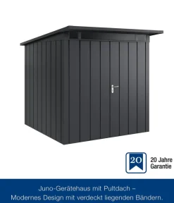 Hörmann Metallgerätehaus Juno JPD5 M-Sk Motiv Modern mit Doppeltür, ca. B229/H224/T262 cm Anthrazit Hot