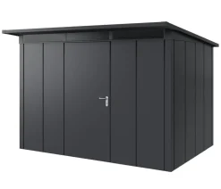 Hörmann Gartenhäuser & Gerätehäuser - Metallgerätehaus Juno JPD4 L-Sk Motiv Design, ca. B229/H224/T214 cm Anthrazit