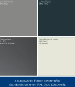 Hörmann Metallgerätehaus Juno JPD5 L-Sk Motiv Design, ca. B229/H224/T262 cm Graualuminium Sale