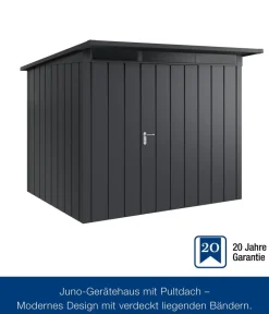 Hörmann Gartenhäuser & Gerätehäuser > Metallgerätehaus Juno JPD9 M-Sk Motiv Modern, ca. B277/H224/T262 cm