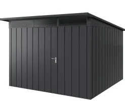 Hörmann Gartenhäuser & Gerätehäuser - Metallgerätehaus Juno JPD14 M-Sk Motiv Modern, ca. B325/H232/T358 cm Graualuminium
