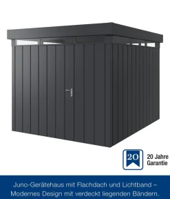Hörmann Gartenhäuser & Gerätehäuser > Metallgerätehaus Juno mit Lichtband JFD11 M-Sk, ca. B277/H239/T325 cm