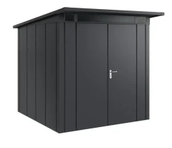 Hörmann Gartenhäuser & Gerätehäuser > Metallgerätehaus Juno JPD5 L-Sk Motiv Design mit Doppeltür, ca. B229/H224/T262 cm
