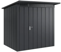 Hörmann Gartenhäuser & Gerätehäuser - Metallgerätehaus Juno JPD4 M-Sk Motiv Modern, ca. B229/H224/T214 cm Anthrazit