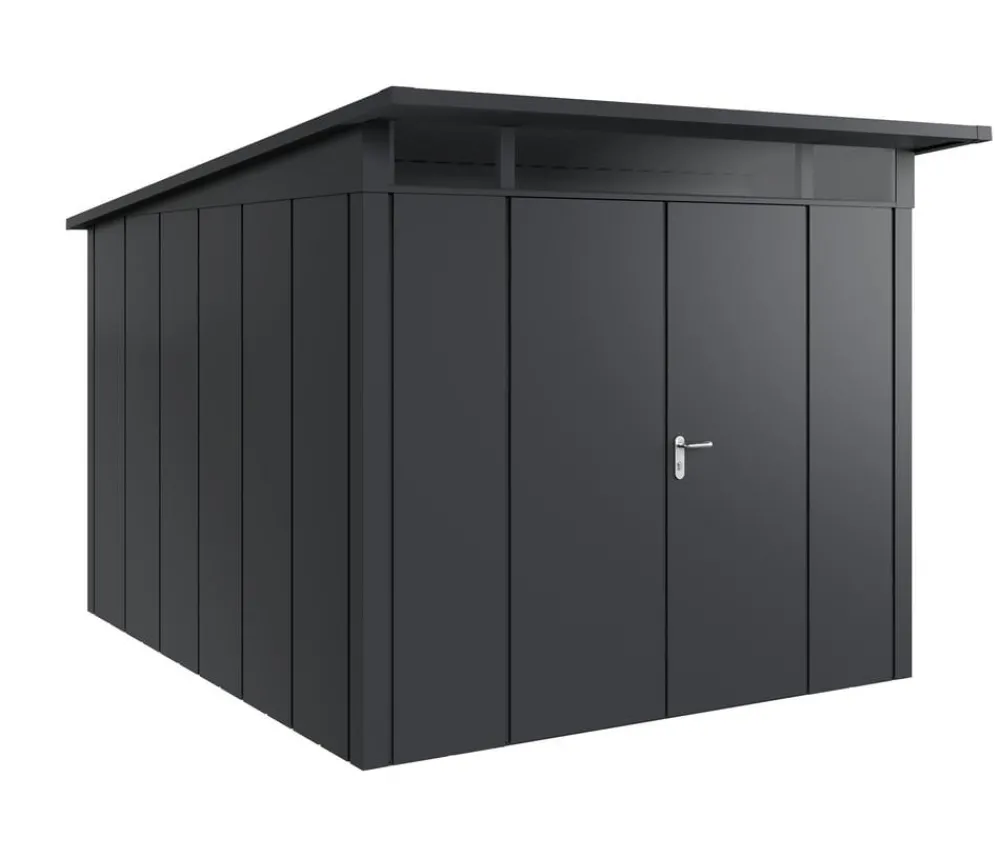 Hörmann Metallgerätehaus Juno JPD11 L-Sk Motiv Design mit Doppeltür, ca. B277/H232/T358 cm Anthrazit Online