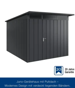 Hörmann Metallgerätehaus Juno JPD11 M-Sk Motiv Modern, ca. B277/H232/T358 cm Anthrazit Best