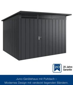 Hörmann Metallgerätehaus Juno JPD13 M-Sk Motiv Modern, ca. B325/H232/T310 cm Anthrazit Hot