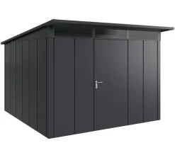 Hörmann Gartenhäuser & Gerätehäuser - Metallgerätehaus Juno JPD14 L-Sk Motiv Design, ca. B325/H232/T358 cm Anthrazit
